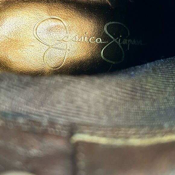 JS Hazell Brown Leather Ankle Boots Cone Heel Buckle Size 5.5 - Picture 6 of 6